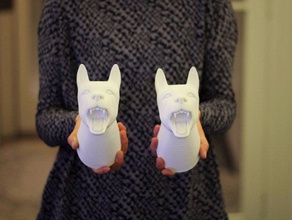 cane alcuni denti affilati animali animale testa 3d print model - Mito3D