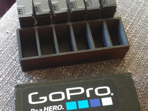 gopro battery holder 6pc camera 3d print model - Mito3D
