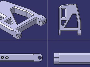 niedrige front suspention arm-rc - Spielzeug Spiele Fahrwerk 3d print model - Mito3D