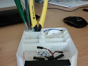 my desk tools holder containers 3d print model - Mito3D