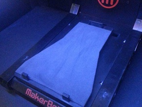 build plate pad replicator 2 3d printer parts acrylic upgrade part rubber 3d print model - Mito3D