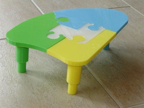 table interlocking support engineering furniture jigsaw 3d print model - Mito3D