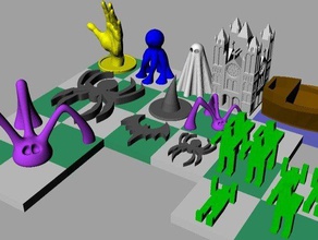 makergame monster mashup infinite tile game creation set &acirc&bdquo&cent other halloween maker dice itg 3d print model - Mito3D
