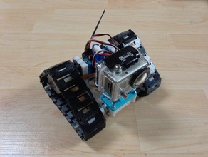 tri-track gopro mount rc i veicoli fpv titolare robot il serbatoio giocattolo 3d print model - Mito3D