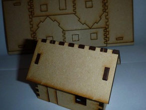 tiny lasercut house toys & games miniature miniatures toy 3d print model - Mito3D