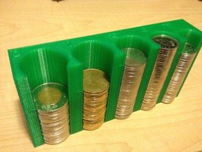 canadian coin organizer organization change coins holder household office pla useful 3d print model - Mito3D