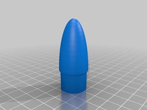 my customized customisable nose cone mini-rocket diy 3d print model - Mito3D
