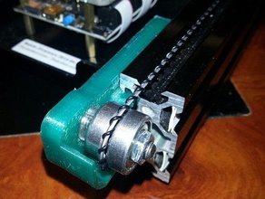 bukito idler pulley bracket synchromesh fits openbuild slot rails 3d printer parts deezmaker syncromesh v-rail v-slot vrail vslot 3d print model - Mito3D