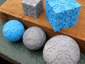 tiling sphere math art openscad 3d print model - Mito3D