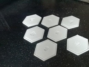 hex tiles toys games 3d print model - Mito3D