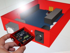 arduino uno tutucu tepsi elektronik kutusu kap proje 3d print model - Mito3D