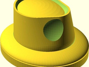 millinery hat block fedora accessories customizer challenge wearable 3d print model - Mito3D