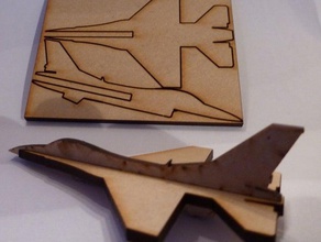lasercut mini f16 oyuncaklar oyunlar uçak avcı uçağı jet 3d print model - Mito3D