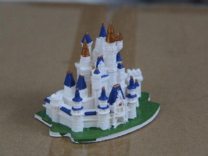 cinderellas Schloss cinderella castle Gebäude Strukturen buildacastle 3d print model - Mito3D