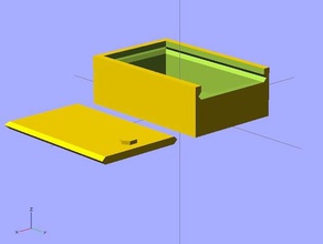 parametric slide lid box tool holders boxes openscad sliding 3d print model - Mito3D