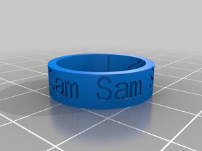 sams anel anéis personalizado 3d print model - Mito3D