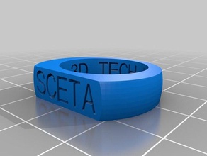 3d tech lead ring rings customized 3d print model - Mito3D