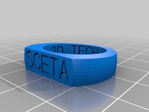 3d tech lead ring rings customized 3d print model - Mito3D