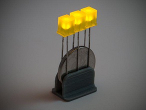 led Licht-clip - Elektronik cr2032 3d print model - Mito3D