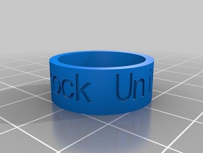 l'université brock les anneaux personnalisé 3d print model - Mito3D