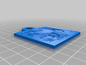 my customized square lithopane 2d art 3d print model - Mito3D