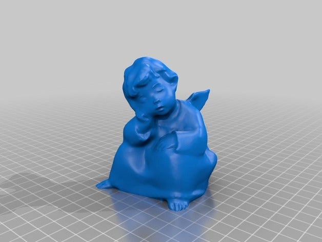 annoiato angelo le scansioni repliche autodesk figurina lladro memento mustangdave mustang dave photoscan porcellana spagna 3D print model - Mito3D