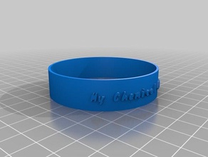 mon personnalisés en simple poème bracelet l'art 3d print model - Mito3D