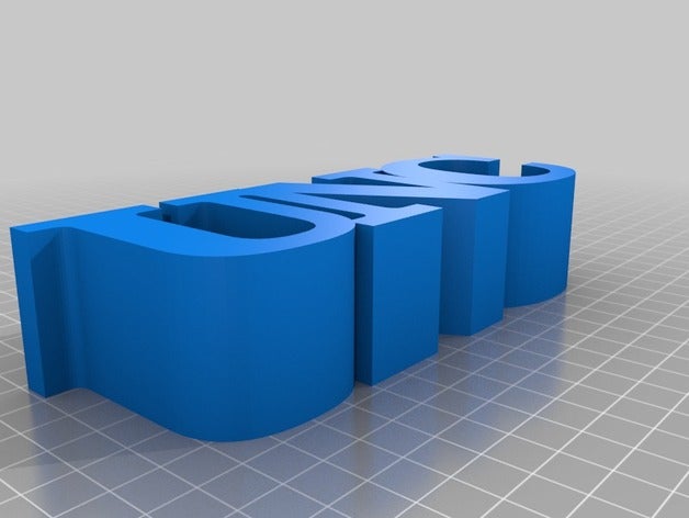 unc block letters other customized 3D print model - Mito3D