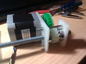 linear actuator concept cnc machines robotics nema17 plastic valley stepper threaded rod uam 3d print model - Mito3D