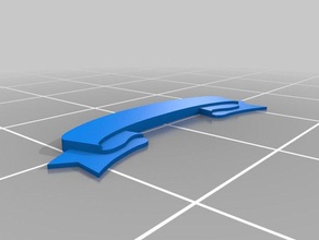 etiqueta de la bandera cinta plantilla cosa hobby premio curl curling 3d print model - Mito3D