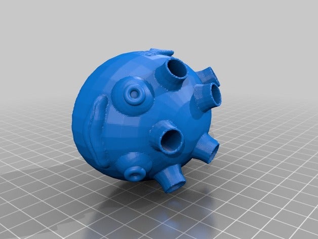 blowfish pencil holder repaired organization desk organizer 3D print model - Mito3D