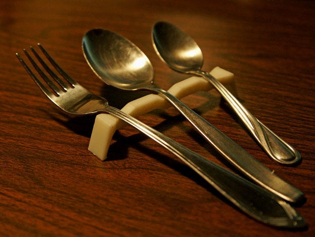 spoonsrest kitchen dining food fork kitchenware silverware rest spoon 3D print model - Mito3D