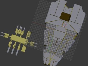 heragul crucero de batalla vehículos kalidasia leyendas la ciencia ficción espacio combate en el buque guerra 3d print model - Mito3D
