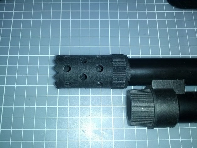 dummy breacher choke tokyo marui m870 airsoft shotgun toy game accessories flash hider 3D print model - Mito3D