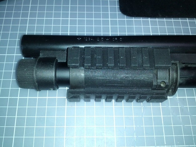 ras estremità anteriore tokyo marui m870 breacher airsoft fucile giocattolo gioco accessori picatinny rail ris 3D print model - Mito3D