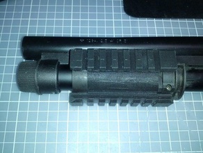 ras fore end tokyo marui m870 breacher airsoft shotgun toy game accessories picatinny rail ris 3d print model - Mito3D