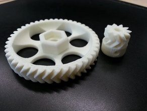 extruder gears prusa i3 rework 3d printer extruders 3d print model - Mito3D