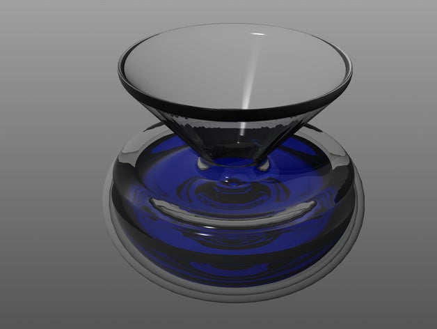 glass vase water household 3D print model - Mito3D