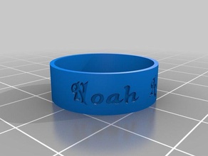 o noahs anel anéis personalizado 3d print model - Mito3D