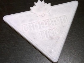 canadian tire logo sinais logotipos 3d print model - Mito3D