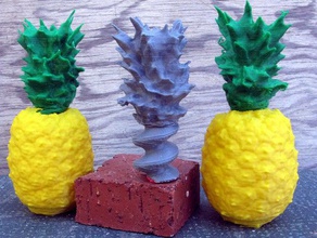 deux couleurs d'ananas les conteneurs openscad 3d print model - Mito3D