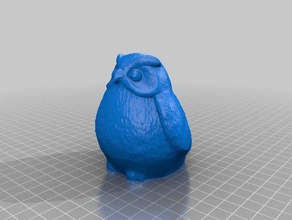 owl statue scans replicas art autodesk bird cool memento mustangdave mustang dave photoscan puffy 3d print model - Mito3D