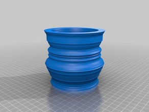 my customized vase 2 containers 3d print model - Mito3D