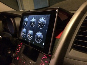 tablet montagem do carro cd 3d print model - Mito3D