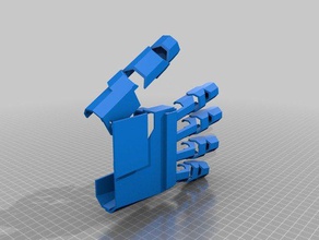 gauntlet-Handschuh Kostüm customizer Herausforderung openscad parametric tragbar 3d print model - Mito3D