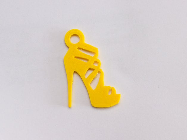 high heel sandal keychain keychains charm heels shoe shoes stiletto woman 3D print model - Mito3D