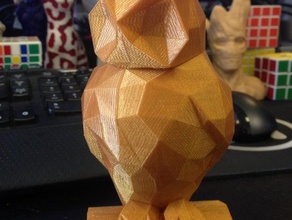 low poly gufo 3d stampa 3d print model - Mito3D