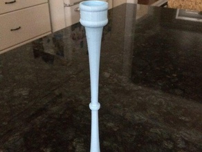 flauta castiçal decoração candle stick 3d print model - Mito3D