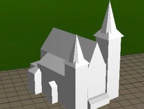 st anthonys church Gebäude Strukturen 3d hartford Geschichte sketchup vermont 3d print model - Mito3D