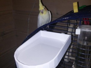 baño para pájaros mascotas 3d print model - Mito3D
